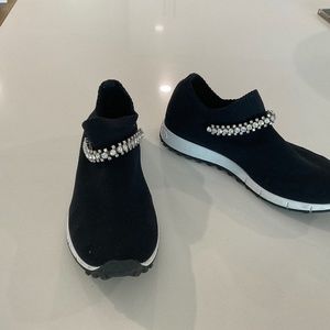 Jimmy Choo Black Sneakers with rhinestones
